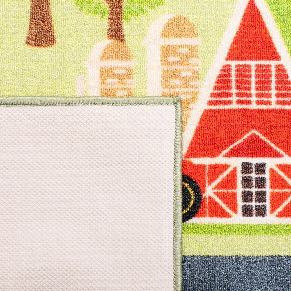 Safavieh Kids Playhouse 4&#39;4&quot; x 6&#39; Light Green and Dark Grey Rug, , large