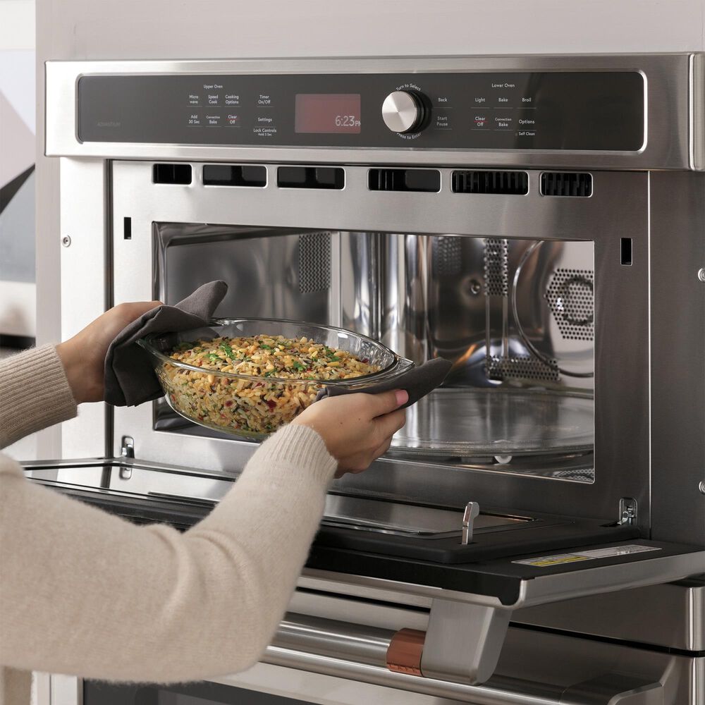 Cafe 30" Combination Double Wall Oven with Convection in Stainless Steel, , large