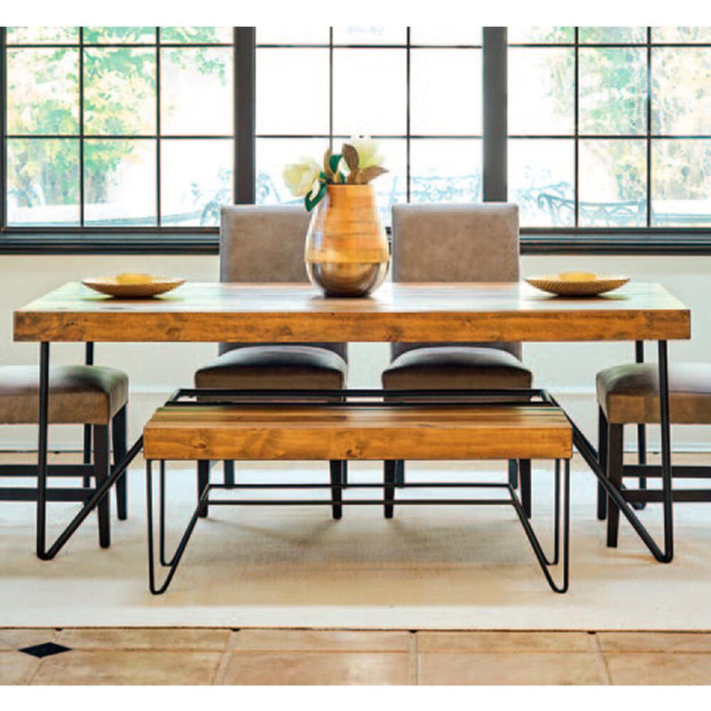 Mayberry Hill Cruz Rectangular Dining Table in Black and Natural - Table Only, , large