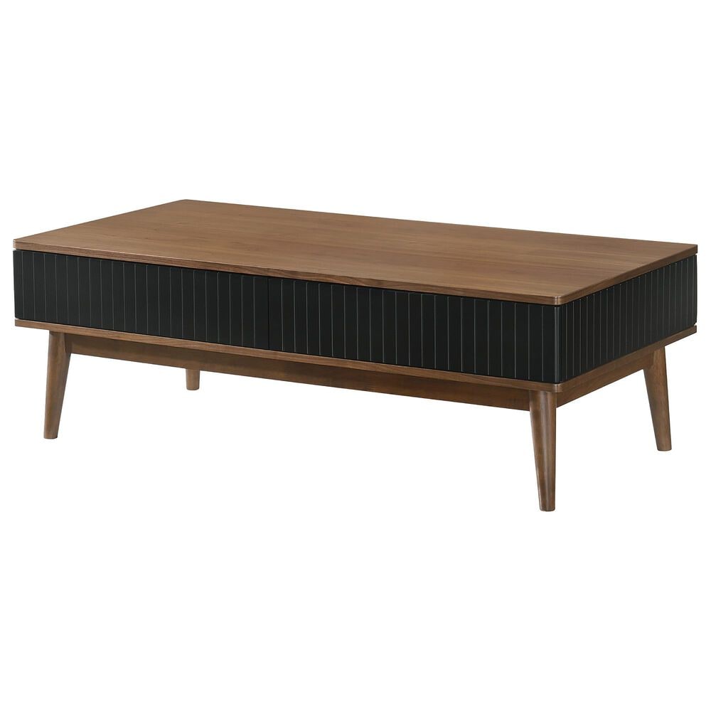 Blue River Amigo Coffee Table in Black/Walnut, , large