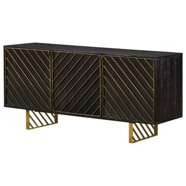 Blue River Monaco Sideboard in Black and Antique Gold, , large