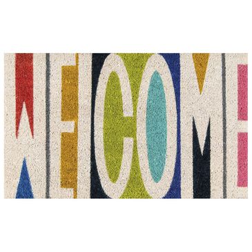 Novogratz Aloha Welcome ALO-3 1"6" x 2"6" Multicolor Door Mat, , large