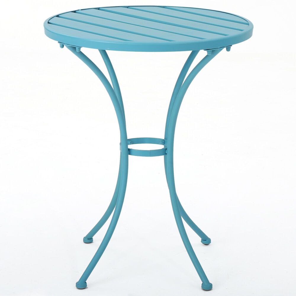 Hearth and Haven Colmar 3-Piece Outdoor Bistro Set in Blue, , large
