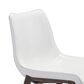 Zuo Modern Magnus Bar Stool in White and Brown (Set of 2), , large