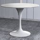Leisuremod LeisureMod Verve Collection 36 Round Dining Table, White Base with Sintered Stone White Top, , large