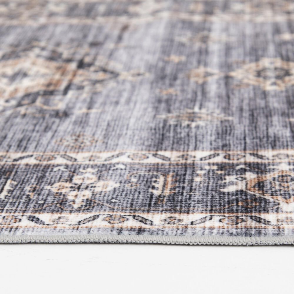 Central Oriental Rugease Velveteen Raquel Light Gray and Beige 2&#39;3&quot; x 6&#39; Runner, , large