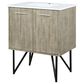 Lexora Home Lancy 30" Single Bathroom Vanity in Rustic Acacia with 2 cm White Cultured Marble Top and Rectangular Sink, , large
