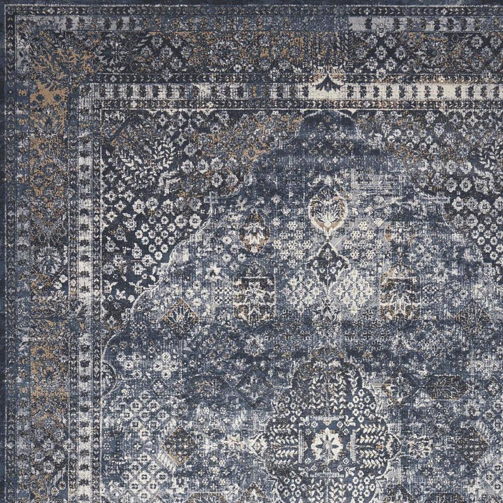 Nourison Malta MAI01 KI25 7'10" x 10'10" Navy Area Rug ...