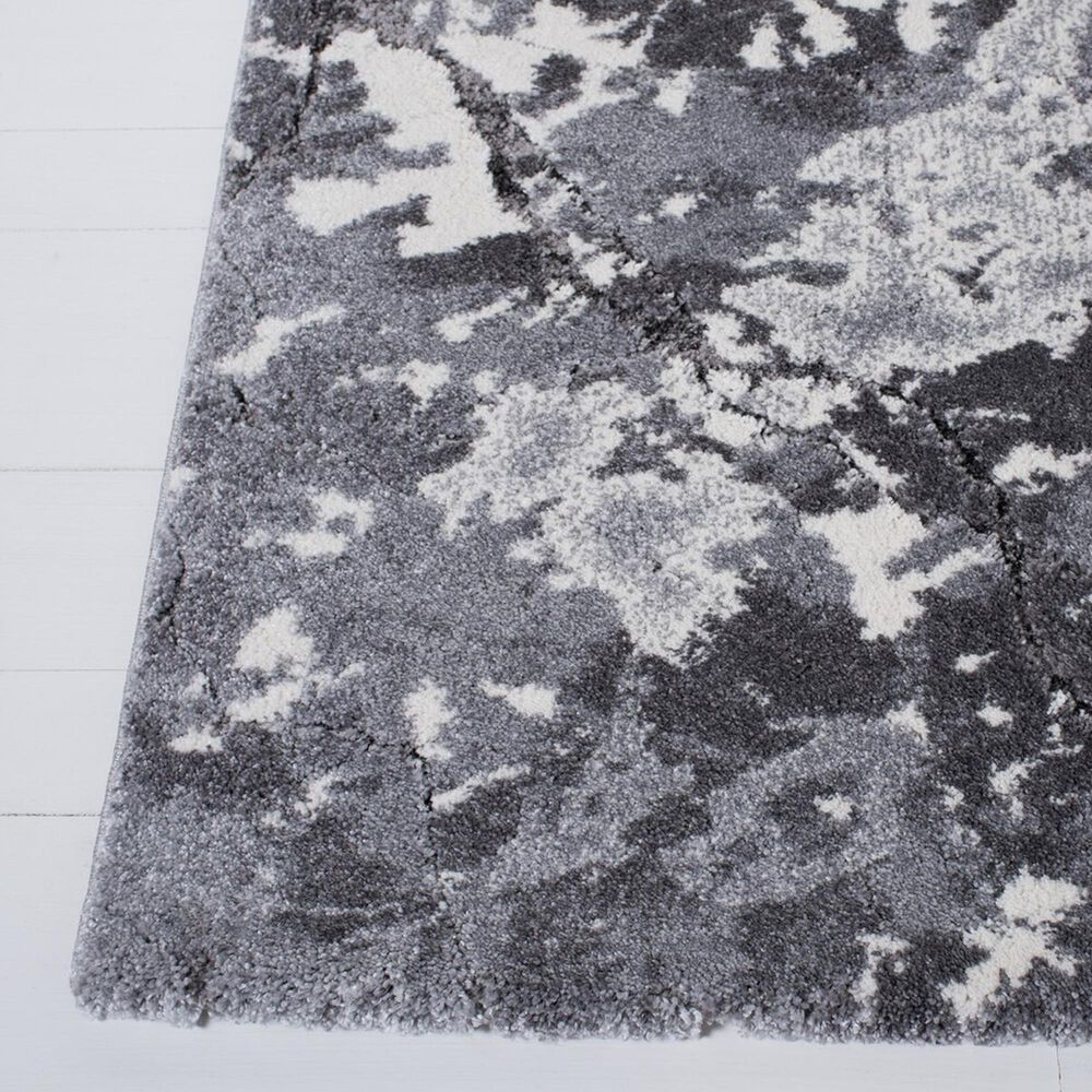 Safavieh Cyrus Shag CYR122F 4&#39;5&quot; x 6&#39;5&quot; Grey and Ivory Area Rug, , large