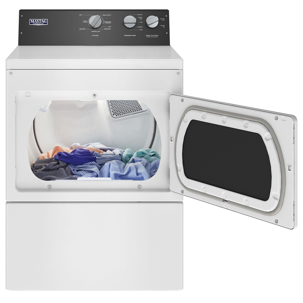 Maytag 7.4 Cu. Ft. Front Load Electric Dryer with IntelliDry Sensor in White, , large