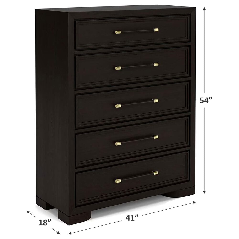 Shannon Hills Lydia 5-Drawer Chest in Dark Cabernet, , large