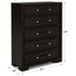 Shannon Hills Lydia 5-Drawer Chest in Dark Cabernet, , large
