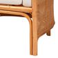Baxton Studio Bandung Accent Chair with Light Honey Rattan in White, , large