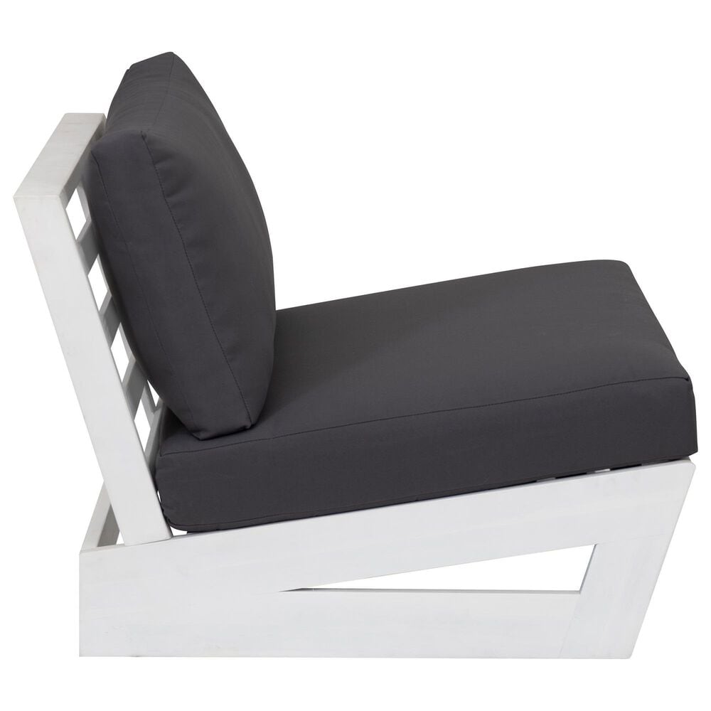 Linon Home Decor Silbury Patio Armless Chair in Grey, , large