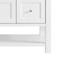 James Martin Vanities Breckenridge 60" Single Bathroom Vanity in Bright White with 3 cm Eternal Jasmine Pearl Quartz Top, Rectangular Sink and FreePower Wireless Charger, , large