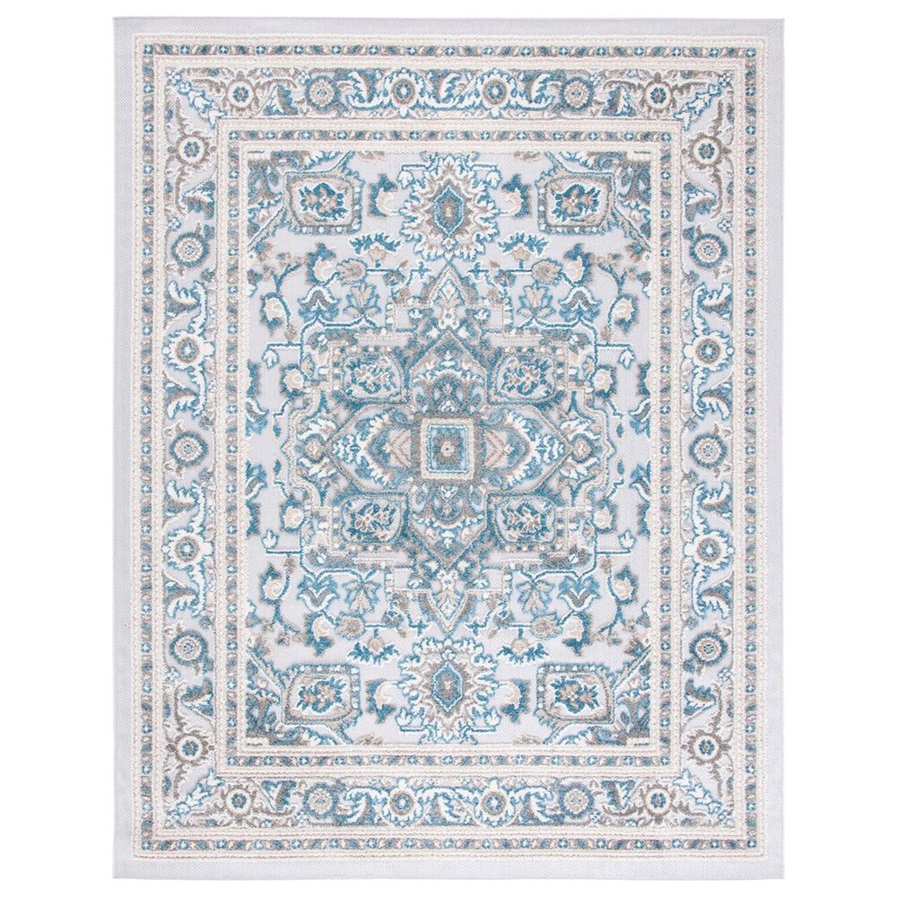 Safavieh Cabana CBN680N 8" x 10" Navy and Grey Indoor/Outdoor Area Performance Rug, , large