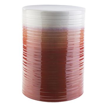Surya Waverly Ceramic Stool  in Cherry, Ivory -  18.1""H, , large