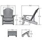 Highwood USA Hamilton Adirondack Chair & Ottoman in Black, , large