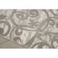 Nourison Damask DAS01 2"3" x 3"9" Ivory and Grey Area Rug, , large
