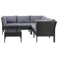 CorLiving Parksville 6-Piece Patio Sectional Set in Black and Gray, , large