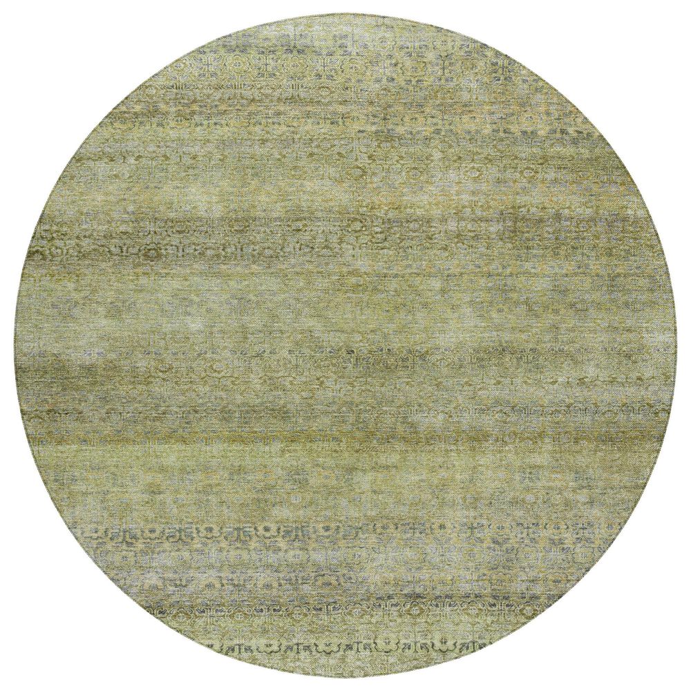 Dalyn Rug Company Burano BU12 8" Round Aloe Indoor/Outdoor Area Rug, , large