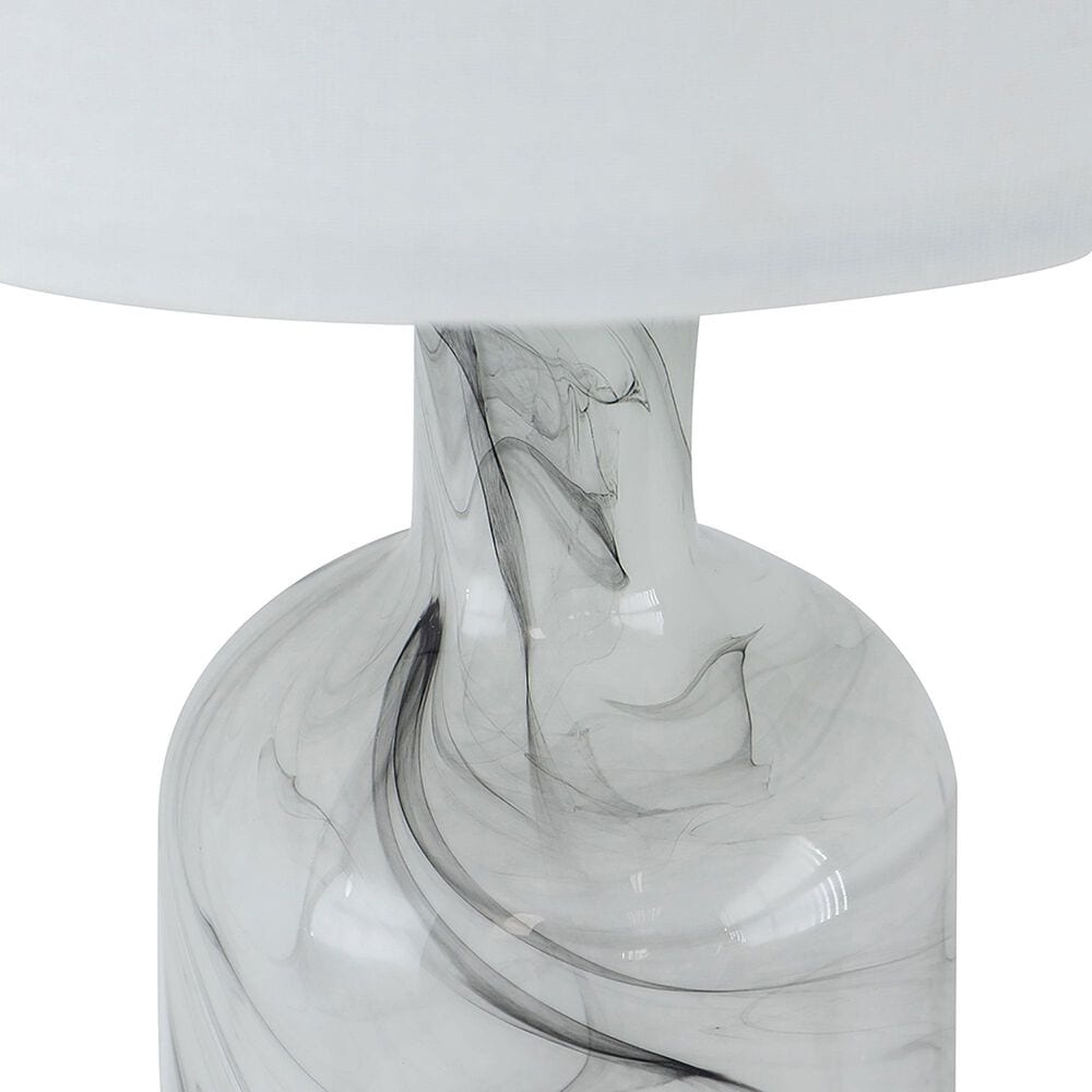 A&amp;B Home Sarris Swirl Table Lamp in Gray and White, , large