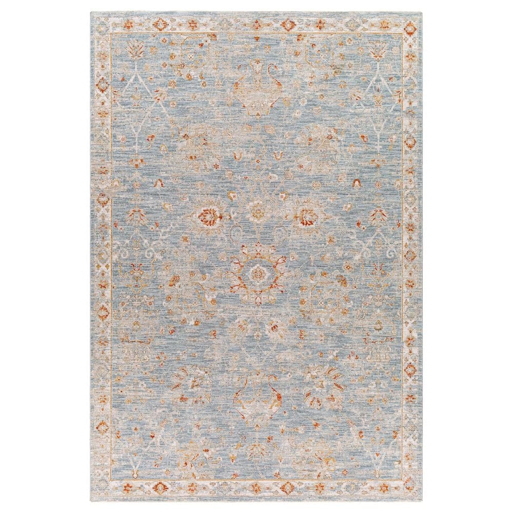 Surya Avant Garde 9" x 12"1" Orange, Blue and Beige Area Rug, , large