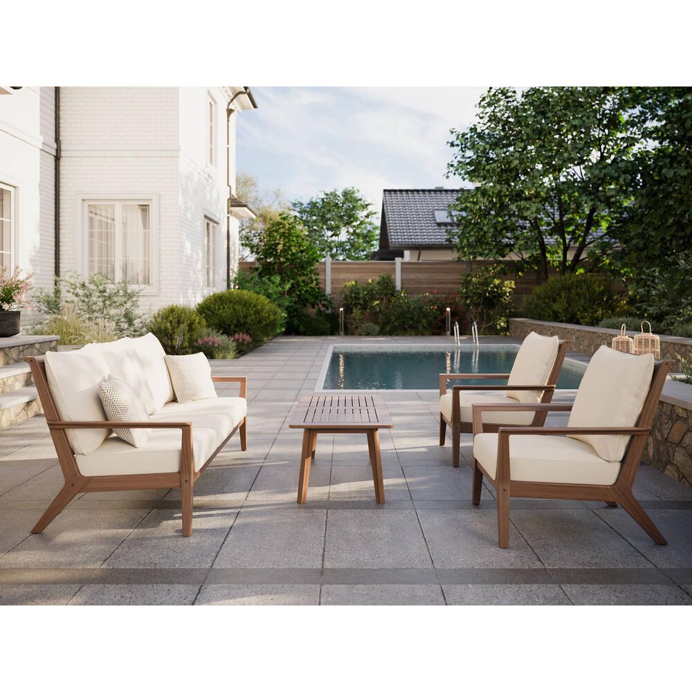 Jensen Outdoor Foundations Coffee Table in Chocolate Brown, , large
