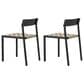 Zuo Modern Draco Outdoor Dining Chair in Black (Set of 2), , large