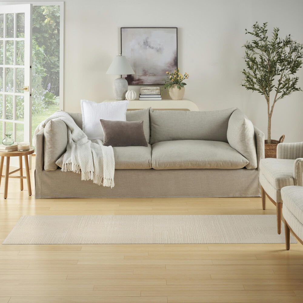 Nourison Sustainable Trends 2&#39;2&quot; x 7&#39;6&quot; Ivory Runner, , large