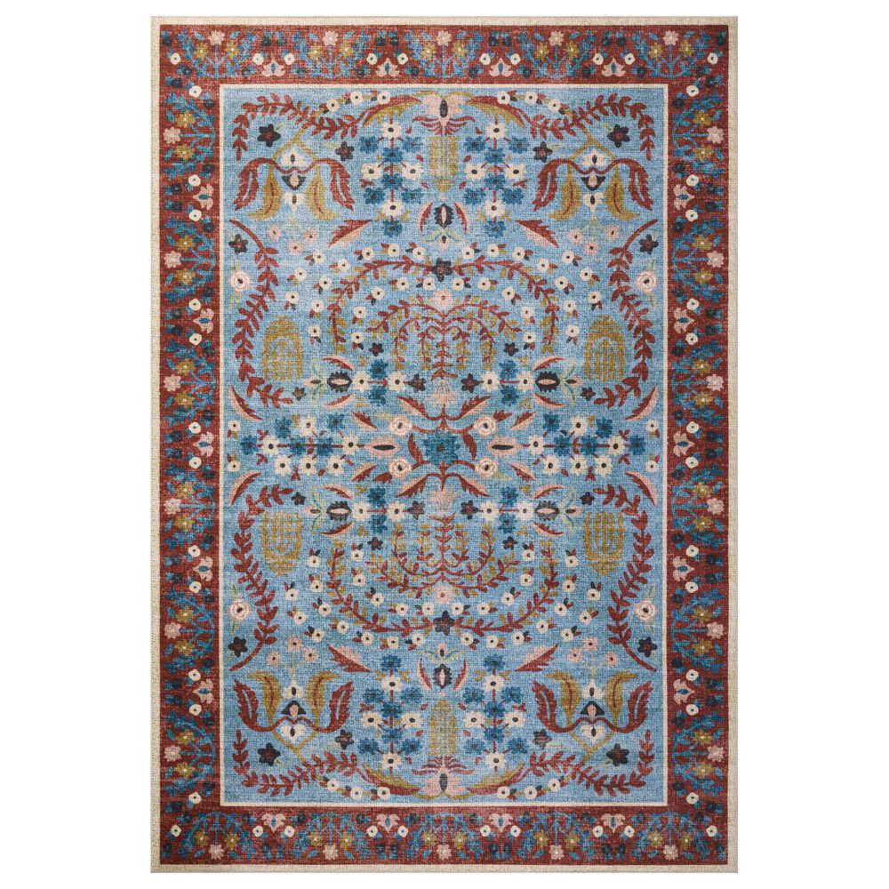 Loloi Canopy Edie Red and Blue 5" x 7"6" Area Rug, , large
