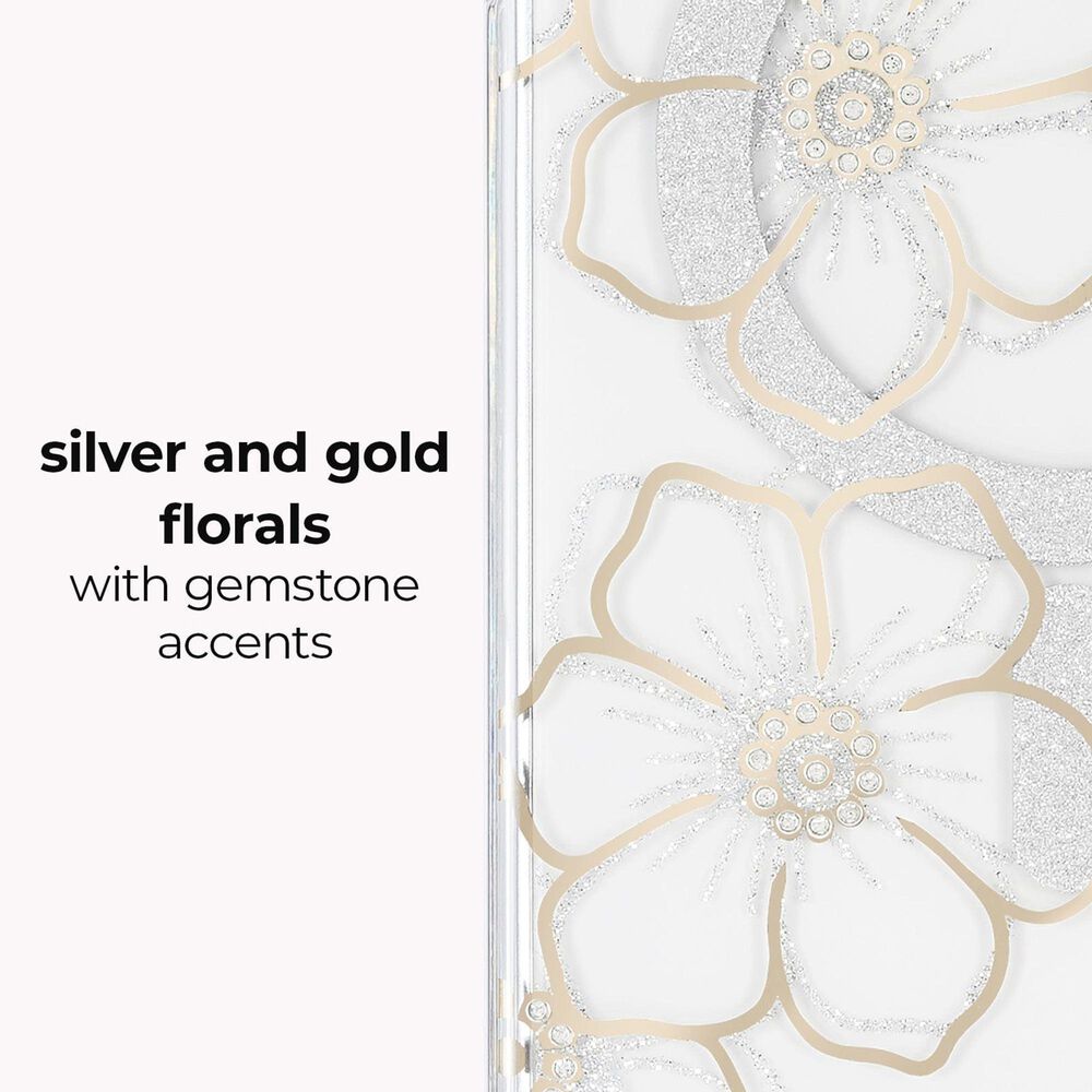 Case-Mate Floral Gems Case with Magnet for Samsung Galaxy S26 in Gold, , large