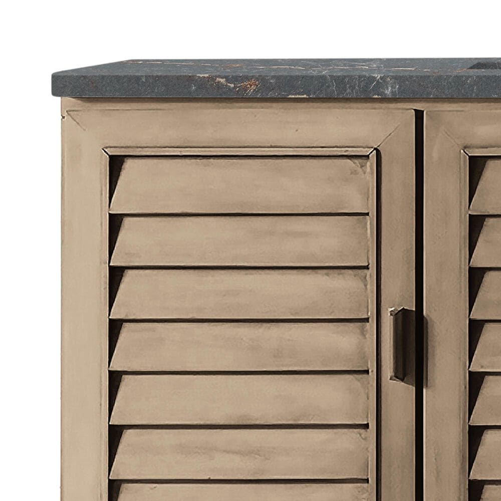 James Martin Vanities Portland 60&quot; Single Bathroom Vanity in Whitewashed Walnut with 3 cm Parisien Bleu Quartz Top and Rectangular Sink, , large