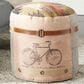 Maple and Jade Bike Stuffed Pouf in Multicolor, , large