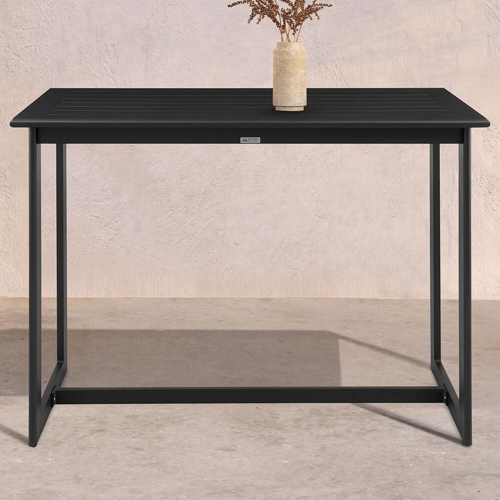 Blue River Grand Outdoor Bar Height Dining Table in Black - Table Only, , large