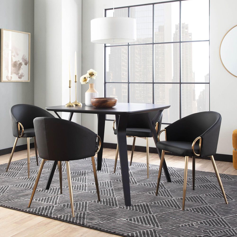 Lumisource Claire Chair in Black/Gold, , large