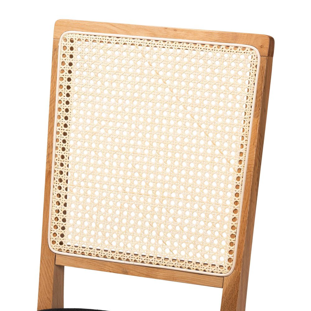 Baxton Studio Idris Side Chair in Oak Brown (Set of 2), , large