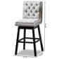 Baxton Studio Gregory Swivel Bar Stool in Dark Brown (Set of 2), , large