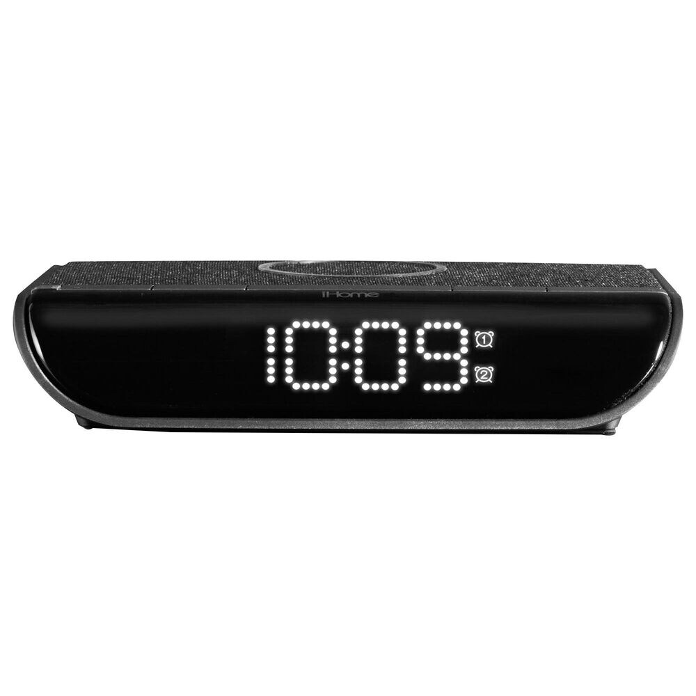 Digital Alarm Clock With Wireless Charging Cream/black - Hearth