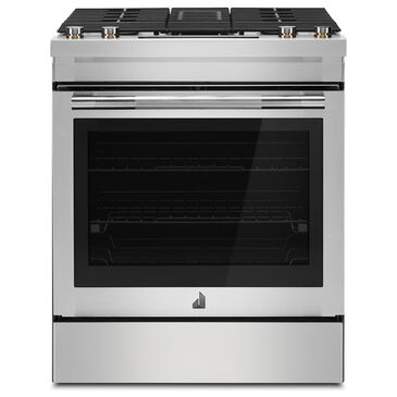 JennAir 6.2 Cu. Ft. Slide-In Dual Fuel Downdraft Range in Stainless Steel and Black, , large