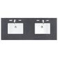 James Martin Vanities Amberly 60" Double Bathroom Vanity in Walnut with 3 cm Charcoal Soapstone Quartz Top and Rectangular Sinks, , large