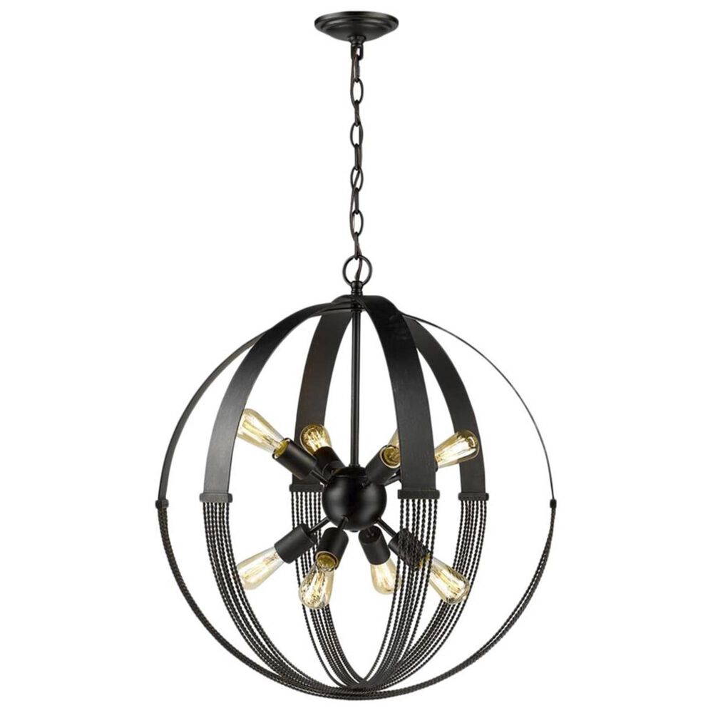 Golden Lighting Carter 8-Light Pendant in Aged Bronze, , large