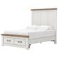 Ashley Savonport Full Storage Panel Bed in White and Brown, , large