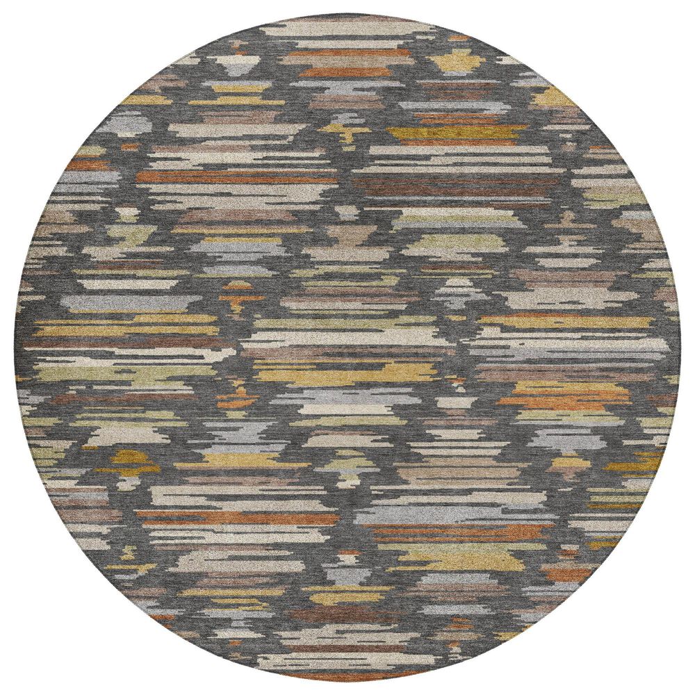 Dalyn Rug Company Kenner Charcoal 8" Round Area Rug, , large