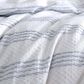 Hallmart Collectibles Charlie Waffle 3-Piece King Comforter Set in White and Navy, , large