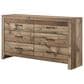 Crown Mark Elmer King Bed with Dresser and Nightstand in Rustic Brown, , large