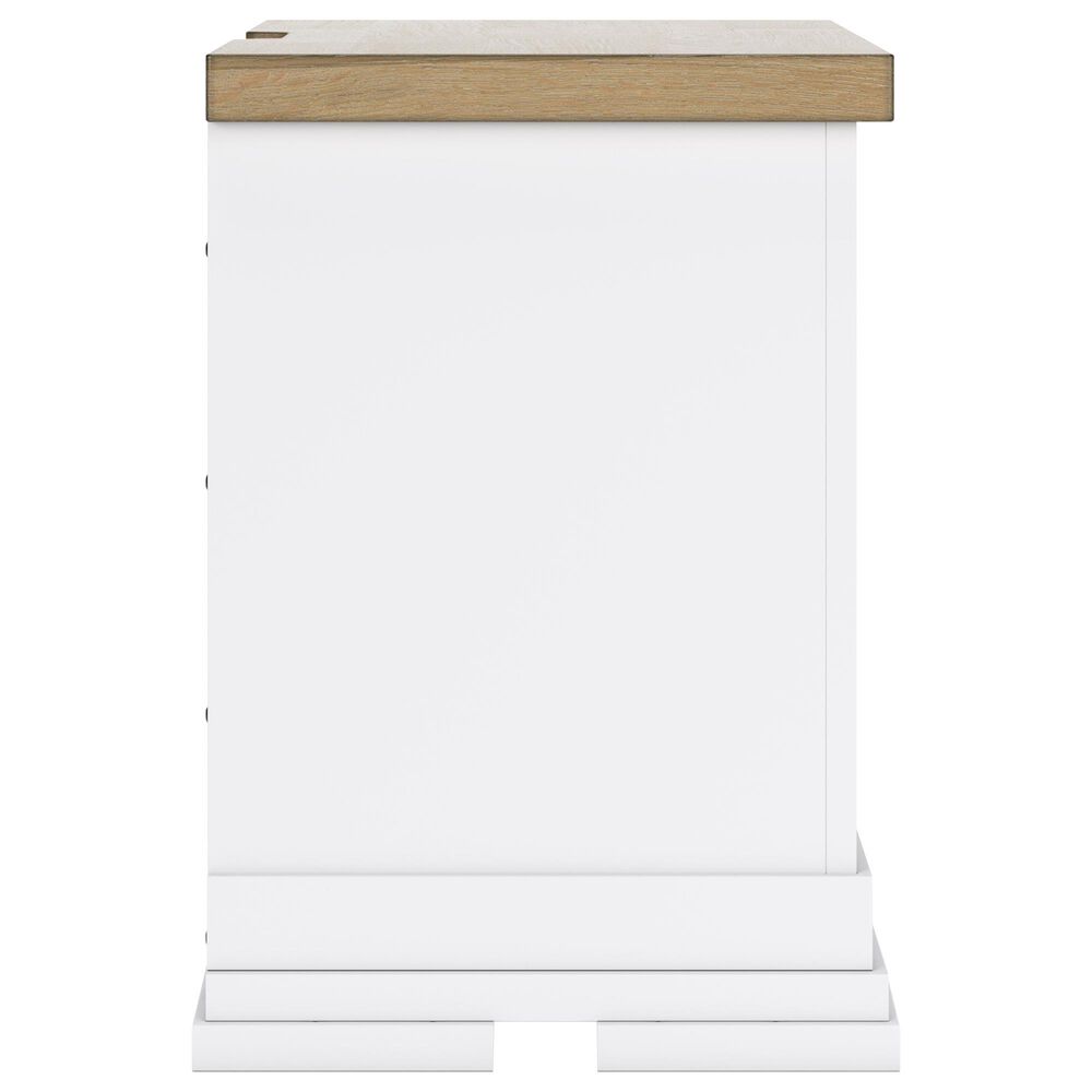 Ashley Queen Storage Bed and Two Nightstands in White and Natural, , large