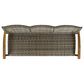 Hearth and Haven Hampton Outdoor Wicker Sofa with Wooden Frame in Grey and Natural, , large