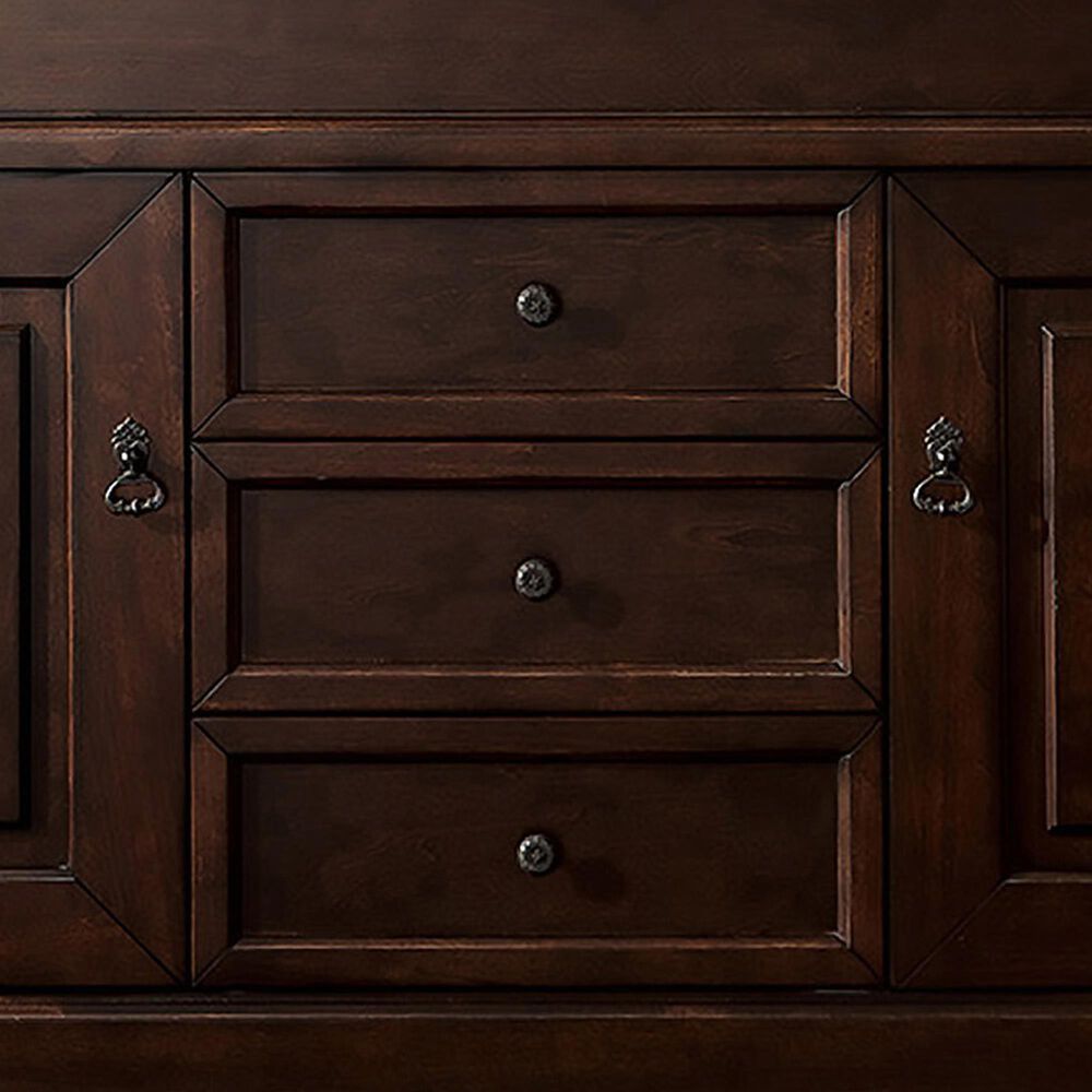 James Martin Vanities Brookfield 60&quot; Double Bathroom Vanity in Burnished Mahogany with 3 cm Eternal Marfil Quartz Top and Rectangle Sinks, , large
