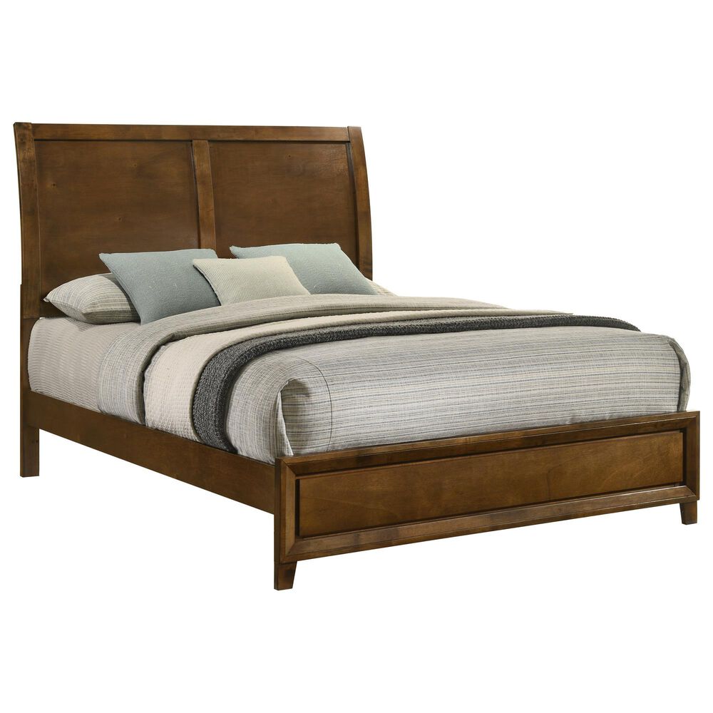 New Heritage Ballard 4 Piece Wood Queen Panel Bedroom Set in Walnut, , large